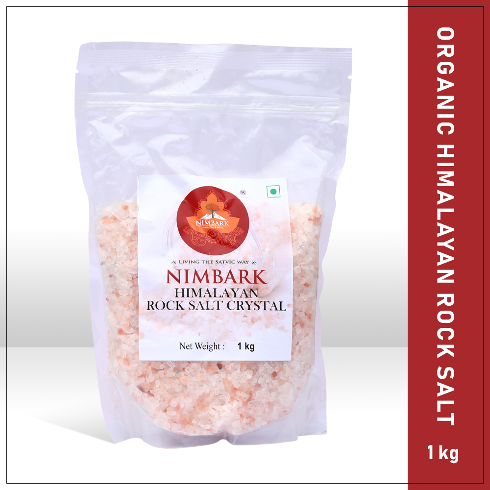 Nimbark Organic Rock Salt Crystal | Himalayan Salt | Pink Salt | Lahori Namak | Sendha Namak 1kg